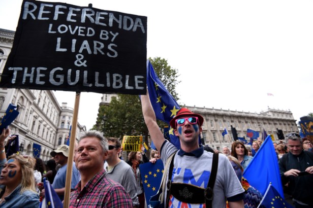 Anti-Brexit 'March for Europe' rally  in London